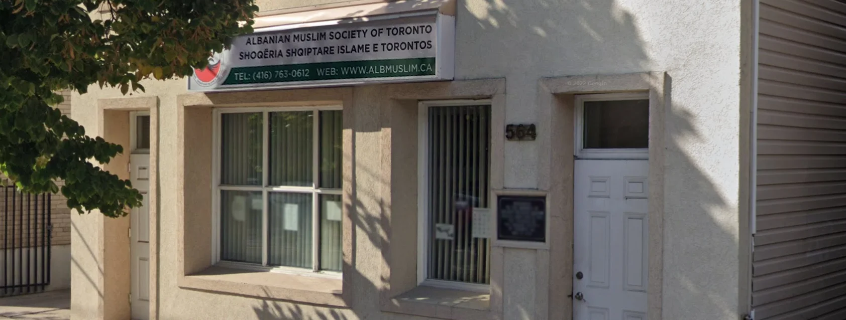 Exterior view of Albanian Mosque Toronto building